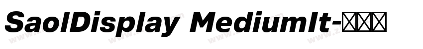 SaolDisplay MediumIt字体转换